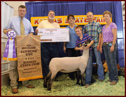 Supreme Champion Ewe Kansas State Fair