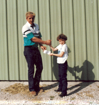 Sarah receiving an award